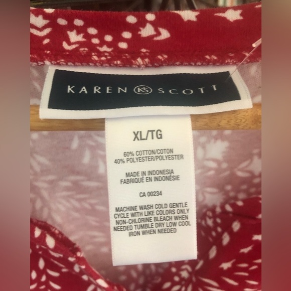 3/$30 - KAREN SCOTT short sleeve top - Picture 3 of 3